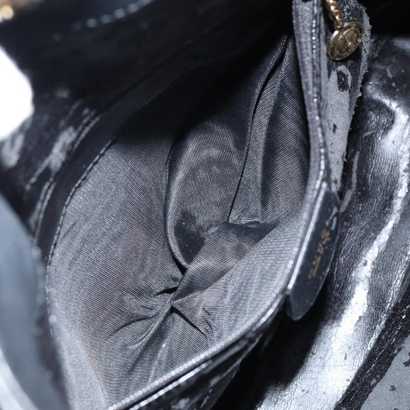 GUCCI Bamboo Hand Bag Leather Black Gold 001 2123 1638 Auth ep11605