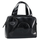 GUCCI Soho Hand Bag Enamel Black Silver 000 2058 0505 5 Auth ep11607-1