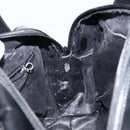 GUCCI Soho Hand Bag Enamel Black Silver 000 2058 0505 5 Auth ep11607-18