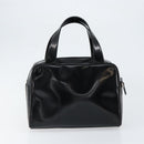 GUCCI Soho Hand Bag Enamel Black Silver 000 2058 0505 5 Auth ep11607-6