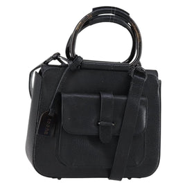 GUCCI Hand Bag Leather 2way Black 000 2058 0308 6 Auth ep11608