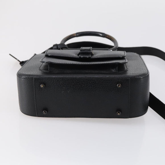 GUCCI Hand Bag Leather 2way Black 000 2058 0308 6 Auth ep11608