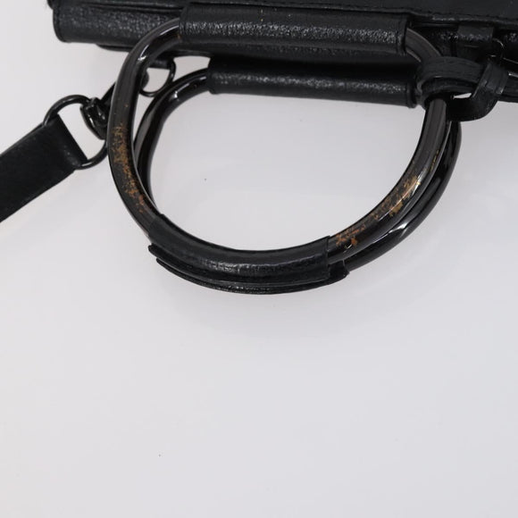 GUCCI Hand Bag Leather 2way Black 000 2058 0308 6 Auth ep11608