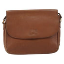 Burberrys Shoulder Bag Leather Gold Brown Auth ep11609-13