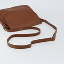 Burberrys Shoulder Bag Leather Gold Brown Auth ep11609-7