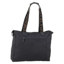 FENDI Tote Bag Nylon Black Silver Auth ep11611-1