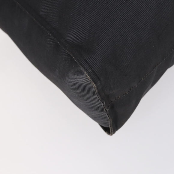 FENDI Tote Bag Nylon Black Silver Auth ep11611