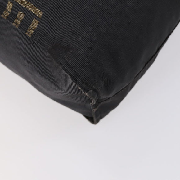 FENDI Tote Bag Nylon Black Silver Auth ep11611