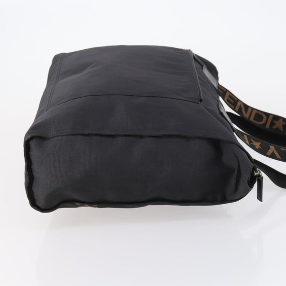 FENDI Tragetasche Nylon Schwarz Silber Original ep11611