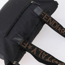 FENDI Tote Bag Nylon Black Silver Auth ep11611-6