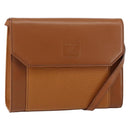 Burberrys Shoulder Bag Leather Gold Brown Auth ep11612-1