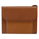 Burberrys Shoulder Bag Leather Gold Brown Auth ep11612-13