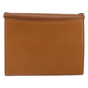 Burberrys Shoulder Bag Leather Gold Brown Auth ep11612 - 0