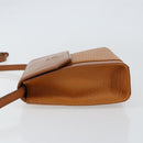 Burberrys Shoulder Bag Leather Gold Brown Auth ep11612-4