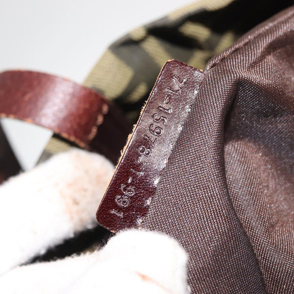 FENDI Zucca Canvas Tote Bag Black Brown Auth ep11618