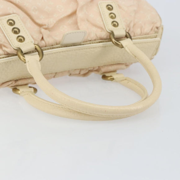 LOUIS VUITTON Monogram Mini Lin Trapeze GM Hand Bag Rose M40064 LV Auth ep11620