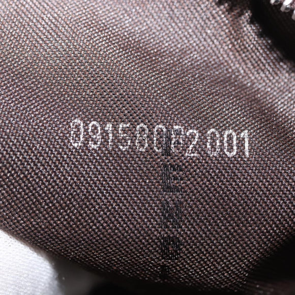 FENDI Zucca Canvas Mamma Baguette Tote Bag Black Brown Auth ep11622