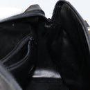 CELINE Macadam Canvas Handtas Suède Zwart Goud Auth ep11623-19
