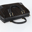 CELINE Macadam Canvas Hand Bag Suede Black Gold Auth ep11623-6