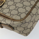 GUCCI GG Plus Supreme Shoulder Bag PVC Beige Gold Auth ep11624-14