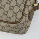 GUCCI GG Plus Supreme Shoulder Bag PVC Beige Gold Auth ep11624-15