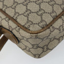 GUCCI GG Plus Supreme Shoulder Bag PVC Beige Gold Auth ep11624-16