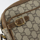 GUCCI GG Plus Supreme Shoulder Bag PVC Beige Gold Auth ep11624-18