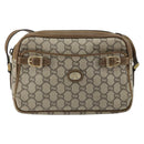 GUCCI GG Plus Supreme Shoulder Bag PVC Beige Gold Auth ep11624-13