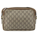 GUCCI GG Plus Supreme Shoulder Bag PVC Beige Gold Auth ep11624-2