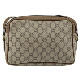 GUCCI GG Plus Supreme Shoulder Bag PVC Beige Gold Auth ep11624 - 0