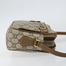 GUCCI GG Plus Supreme Shoulder Bag PVC Beige Gold Auth ep11624-3