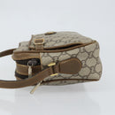 GUCCI GG Plus Supreme Shoulder Bag PVC Beige Gold Auth ep11624-4