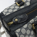 GUCCI GG Supreme Boston Bag PVC Navy Gold Auth ep11627-15