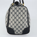 GUCCI GG Supreme Boston Bag PVC Navy Gold Auth ep11627-5