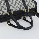 GUCCI GG Supreme Boston Bag PVC Navy Gold Auth ep11627-7