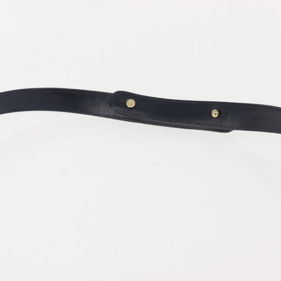 CELINE C Sulky Shoulder Bag Canvas Leather Navy Gold Auth ep11628