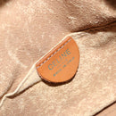 CELINE Macadam Canvas Hand Bag PVC Leather Brown Gold Auth ep11630-15