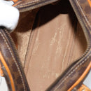 CELINE Macadam Canvas Hand Bag PVC Leather Brown Gold Auth ep11630-16