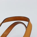 CELINE Macadam Canvas Hand Bag PVC Leather Brown Gold Auth ep11630-8