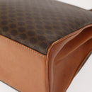 CELINE Macadam Canvas Handtasche PVC Leder Braun Gold Auth ep11633-18