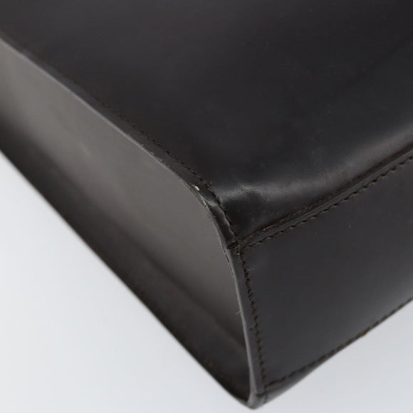 GUCCI Shoulder Bag Leather Brown Silver Auth ep11636