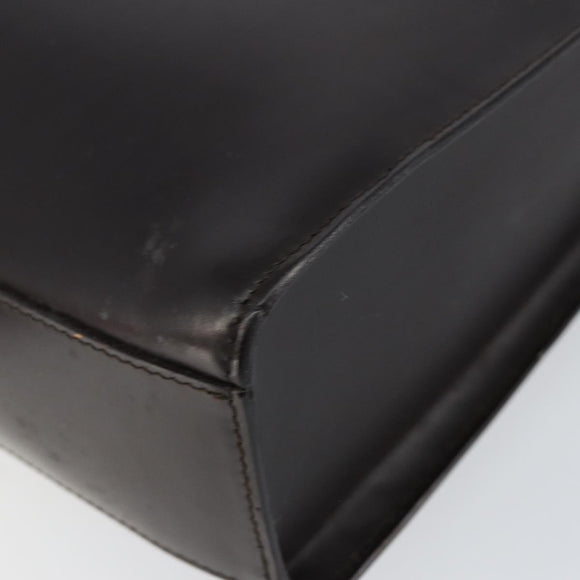 GUCCI Shoulder Bag Leather Brown Silver Auth ep11636