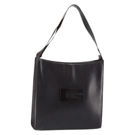 GUCCI Shoulder Bag Leather Brown Silver Auth ep11636