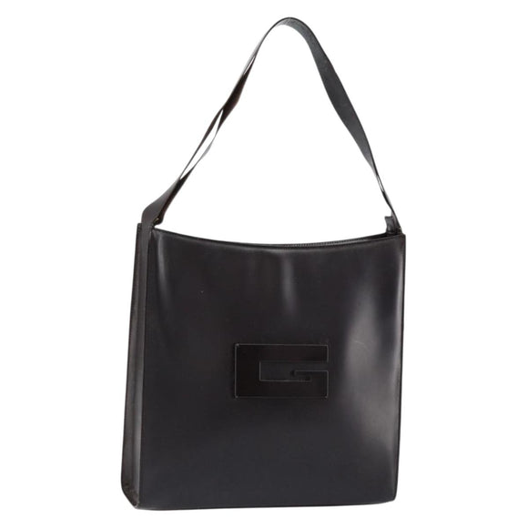 GUCCI Shoulder Bag Leather Brown Silver Auth ep11636