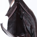 GUCCI Shoulder Bag Leather Brown Silver Auth ep11636-21