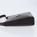 GUCCI Shoulder Bag Leather Brown Silver Auth ep11636-4