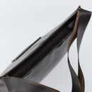 GUCCI Shoulder Bag Leather Brown Silver Auth ep11636-6