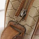 Christian Dior Honeycomb Canvas Chain Shoulder Bag PVC Beige Gold Auth ep11637-9