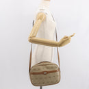 Christian Dior Honeycomb Canvas Chain Shoulder Bag PVC Beige Gold Auth ep11637-23