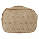 Christian Dior Honeycomb Canvas Chain Shoulder Bag PVC Beige Gold Auth ep11637-2